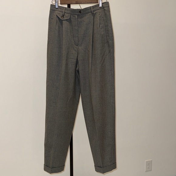 Ralph Lauren Other - Vintage Lauren Ralph Lauren Gray Wool Trousers High Rise Size 8